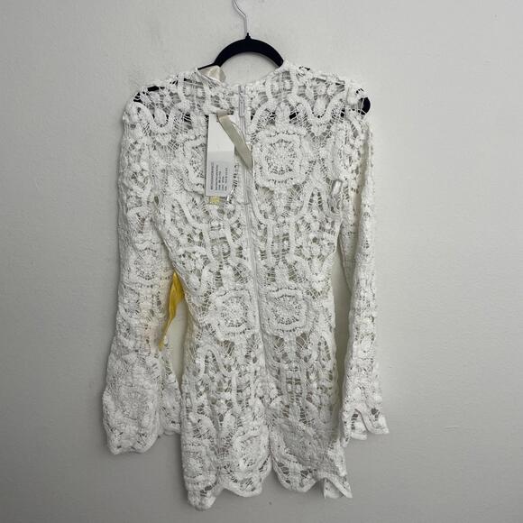 BRONX AND BANCO Marley Crochet Mini Dress WHITE SIZE S NWT $650MSRP - Picture 8 of 10